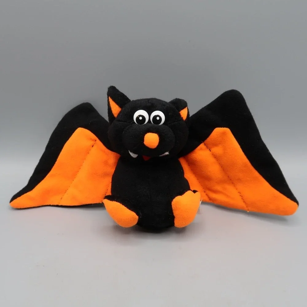 Stuffins Orange Black Bat Bean‎ Bag Plush 5